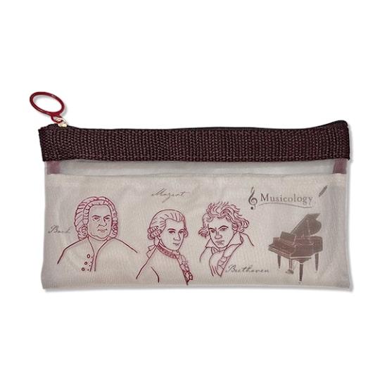 メッシュ ペンポーチ 音楽学 ピアノ ホワイト ピアノ発表会プレゼント 音楽 プレゼント お祝い ペ...