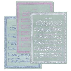 F.Chopin クリアファイル3枚セット 作曲家シリーズ,ピアノ発表会プレゼント