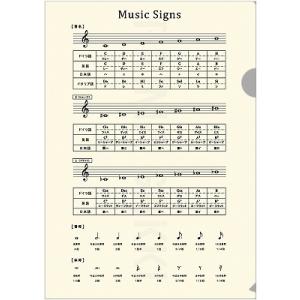 音楽記号ファイル（改訂版） , ミュージッククリアファイル,音楽,ピアノ発表会プレゼント