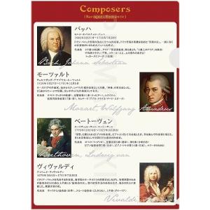 作曲家ファイル(1), ミュージッククリアファイル,音楽,ピアノ発表会プレゼント