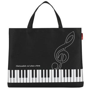 縦型トートバッグ（縦鍵盤柄）マチあり[Pianoline]【ピアノレッスン
