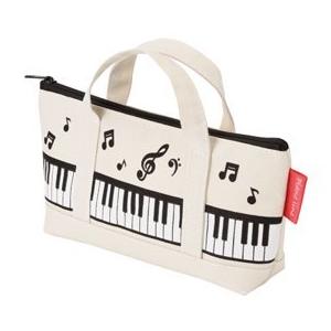 Piano line トートバッグなペンケース（マーチ） ピアノ 発表会 記念品 プレゼント ペンケ...