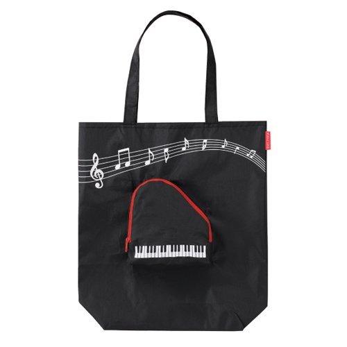 Pianoline 収納ポケット付きエコバッグ ピアノ発表会プレゼント おけいこバッグ 軽量 コンパ...
