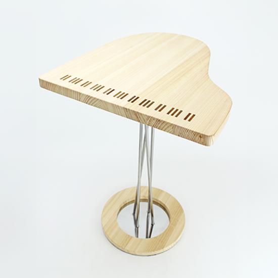 木製ピアノサイドテーブル ひのき サイドテーブル おすすめ かわいい おしゃれ グレー ピアノ発表会...