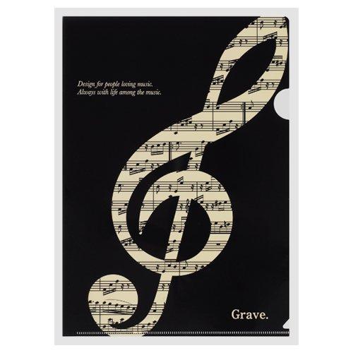 グラーヴェ Ａ４クリアファイル 裏面クリアタイプ,ブラスバンド,オーケストラ,音楽発表会プレゼント