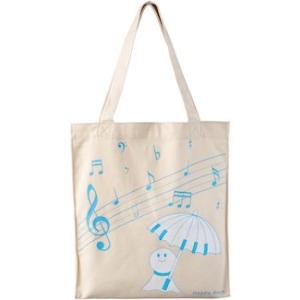 ピアノ バッグ プレゼント　レッスンバッグ Happy days エコバック ベージュ 白 グッズ ...