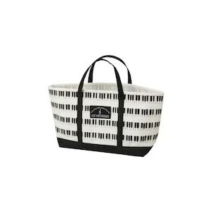 音楽 ピアノ ミニトート KEYBORDER ブラック レッド SF-3352-BK エコバック グ...