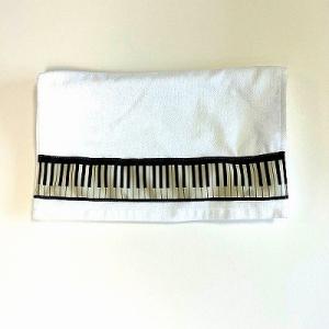 ピアノ鍵盤フェイスタオル フェイスタオル マフラータオル オリジナルデザイン ピアノ発表会プレゼント...