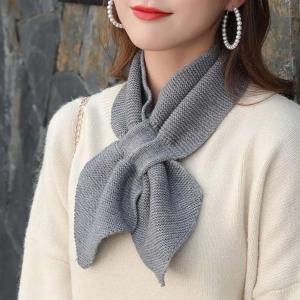 襟巻き ミニマフラー リボン おしゃれ ニット...の詳細画像2