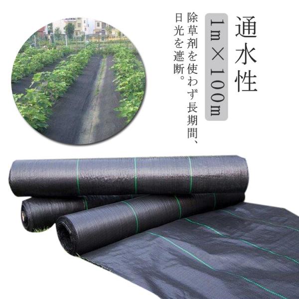 防草シート 1m×100m 農用シート UV剤入 耐用年数 約4-6年 草よけシート 園芸用シート ...