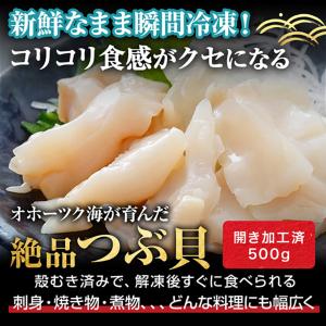 つぶ貝 ホタテ おつまみ セット 刺身 北海道...の詳細画像2