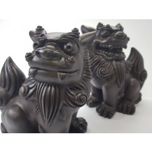 沖縄 お土産 シーサー 王朝の黒獅子 置物 魔...の詳細画像1
