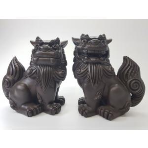 沖縄 お土産 シーサー 王朝の黒獅子 置物 魔...の詳細画像2