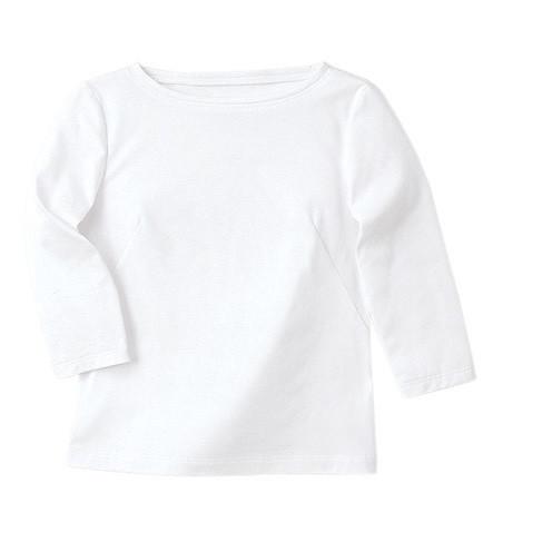 ハネクトーン 七分袖ボートネックTシャツ 天竺 ホワイト WP354-17