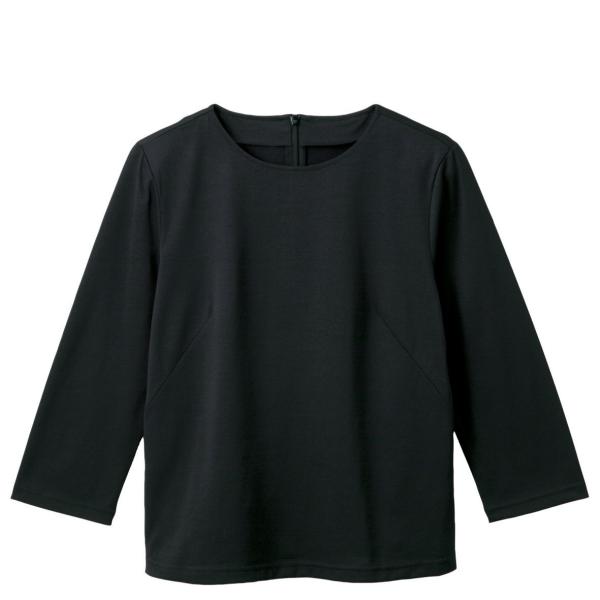 ハネクトーン 七分袖シームTシャツ 天竺 ブラック WP359-8