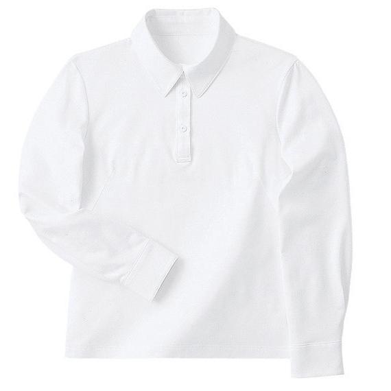 ハネクトーン 長袖きれいポロシャツ 天竺 ホワイト WP355-17