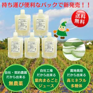 沖縄県産 アロエベラ パック150ml×5個セ...の詳細画像1