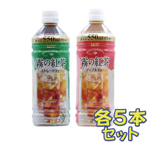 霧の紅茶 アップルティー  l霧の紅茶 ストレートティー 各5本セット