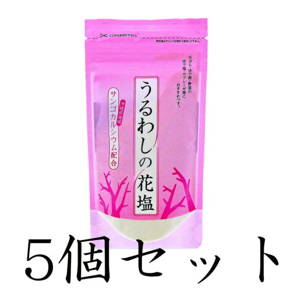 塩 うるわしの花塩 北谷 サンゴカルシウム 120g 5個セット