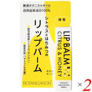 ボタニカノン リップバーム シトラス＆ハニー 4.5g 2個セット リップクリーム リップスティック｜okinawangirls