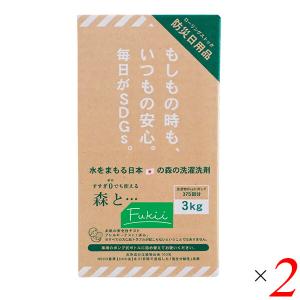 がんこ本舗 森と…Fukii 3kgBOX 2個セット 洗濯洗剤 すすぎなし 液体｜okinawangirls