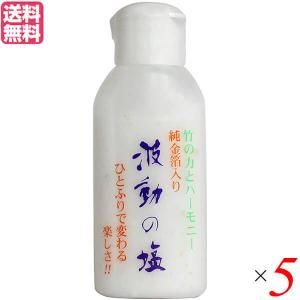 【ウルトラSALE！ポイント最大+12%！】塩 天日塩 天然 波動の塩 40g 5本セット純金箔入り 送料無料