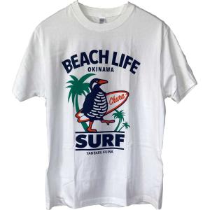 ビーチバレーボールTシャツ BEACHLIFE 沖縄Tシャツ BEACH LIFE ビーチライフ 波乗りヤンバルクイナ 紺 : Tz