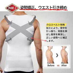 加圧シャツ タンクトップ 加圧インナー メンズ...の詳細画像4