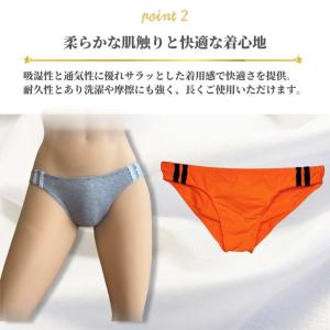 ユニセックスショーツ コットンショーツ ライン...の詳細画像3
