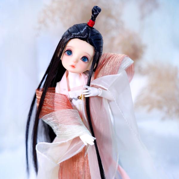 人形のアクセサリーbjd/sd yosdbb msd,1/6スケール,古代の衣装,漢服,侍の長い髪,...