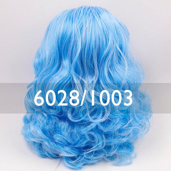 Rblブライス人形スカルプウィッググリーンミントブルー髪シリーズハードドームob24かわいいガールを...