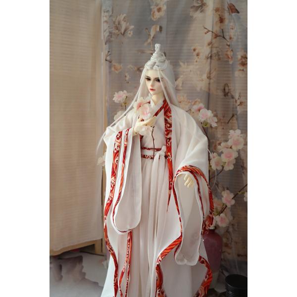 古い中国のドレス,人形の服,アクセサリー,赤い漢服サムライドレス,強力な80cm,bjd/sd ms...