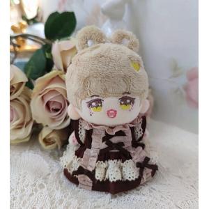 独占オリジナル10CM綿人形ぬいぐるみ　綿のドール服無属性コーヒーレーススカート｜okita-shop