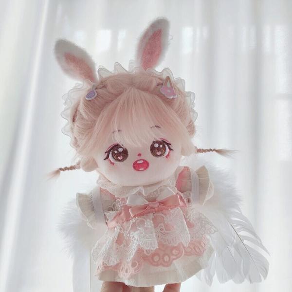 20CMぬいぐるみ　綿のドール服かわいい羽の天使の羽のスカートの着ぐるみワンピース着換え人形の綿人形