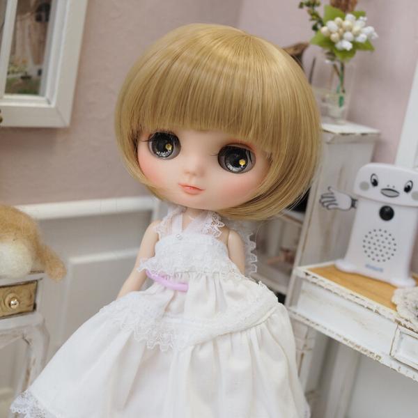 ミディブライス ウィッグ マッシュルーム ミルクティ 7.5インチ/ドール Blythe