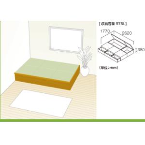 小上がり 畳 小上がり収納 高床式ユニット畳 畳が丘 プランNO.06 3畳 二方壁納まり  パナソ...
