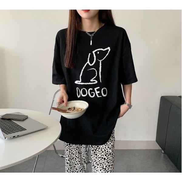 ドッグプリントTシャツ