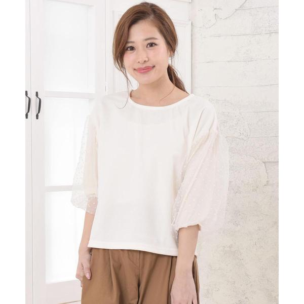オーガンジードットブラウス