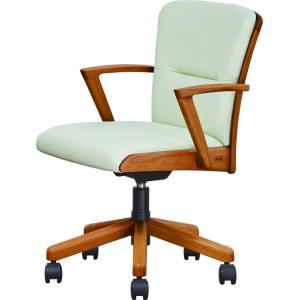 デスクチェア肘付き回転キャスター付き　１３００　ＤＳＡ１３０８ソフトレザー