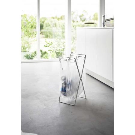 レジ袋２連＆３０Ｌゴミ袋スタンド　タワー　ホワイト　タワー　５７１２