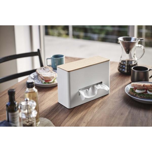 ティッシュ＆ウェットシートケース　リン　５６９９　RIN 山崎実業　ティッシュボックスケース　ウェッ...