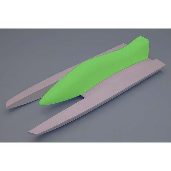 アクアLM2用 FRP キャビン  グリーン OK模型 22018 21クラス船外エンジン用アウトボ...