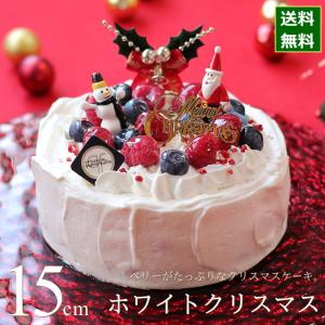 クリスマスケーキ 予約 2023 ホワイトクリスマス 15cm 5号 サイズ （目安：4人、5人、6人分） いちご たっぷり かわいい ショートケーキ