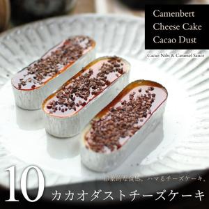 カカオダスト チーズケーキ 10個（カマンベールチーズケーキ・10個、トッピング・5個）濃厚 お取り寄せ 個包装 誕生日 ギフト お菓子 母の日 父の日｜okodepa