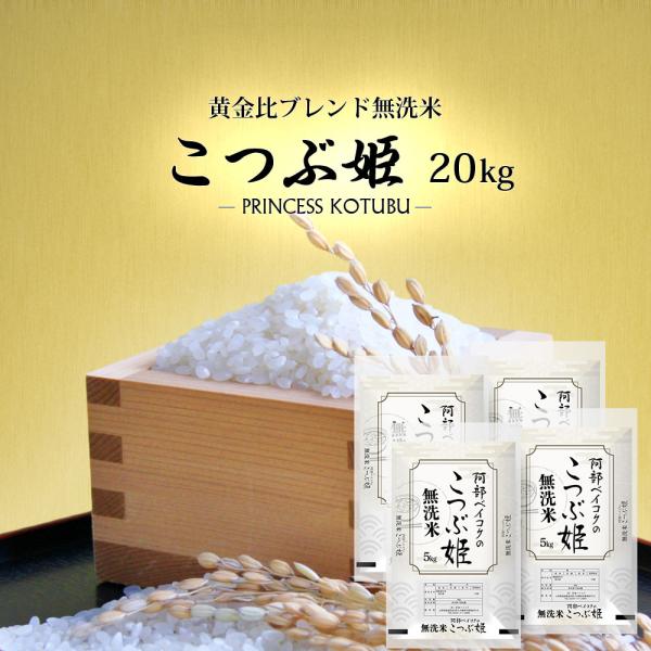 無洗米 20kg (5kg×4袋) こつぶ姫 国内産 オリジナルブレンド米