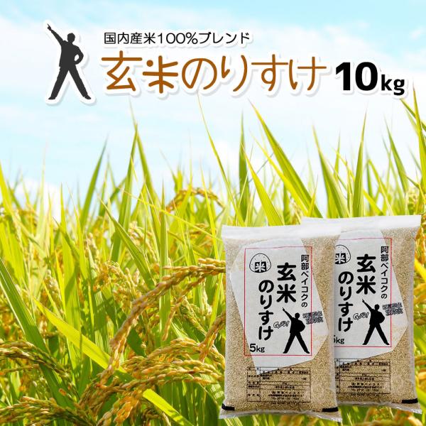 玄米 10kg (5kg×2袋) のりすけ 国内産 オリジナルブレンド米