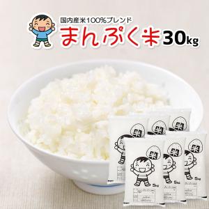 お米 30kg (5kg×6袋) まんぷく米 国内産 オリジナルブレンド米