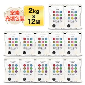 令和5年(2023年)産 岩手県産 銀河のしずく 白米 ＜デビューして6年連続特A評価＞24kg（2kg×12袋）【送料無料】【米袋は窒素充填包装】【即日出荷】｜okomekuriya