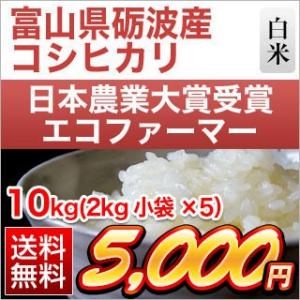 米 10kg  お米 富山米 砺波産コシヒカリ 10kg 2kg×5袋 平成29年(2017年) 送料無料