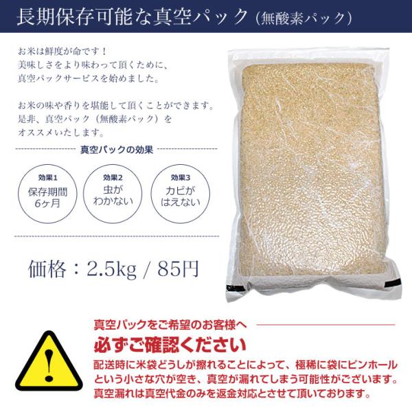 ※梱包のオプションです※ お米 真空パック 一袋 2.5kg 2.5キロ 梱包 パッケージ  ※お米...